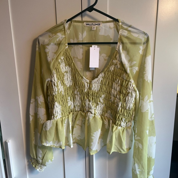 Wallflower Tops - Wallflower- green boho shirt